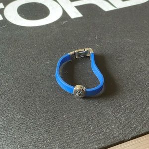 Rustic cuff blue silicon bracelet